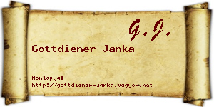 Gottdiener Janka névjegykártya